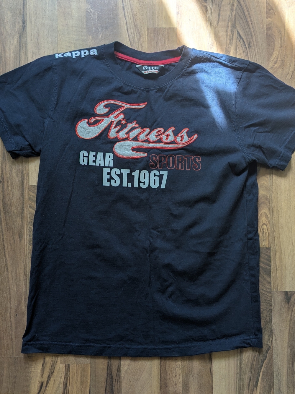 Kappa Black Short Sleeve 'Fitness Gear EST.1967' Graphic Tee